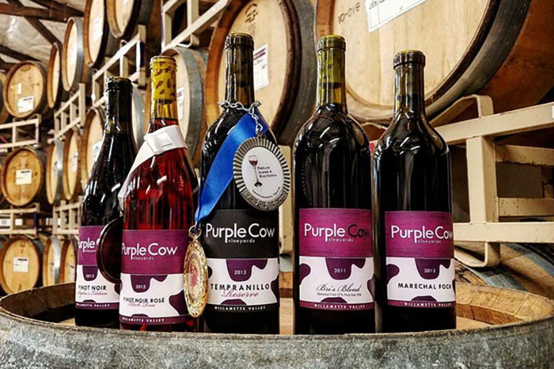 Oregon Big Red wines, Purple Cow Vineyards
