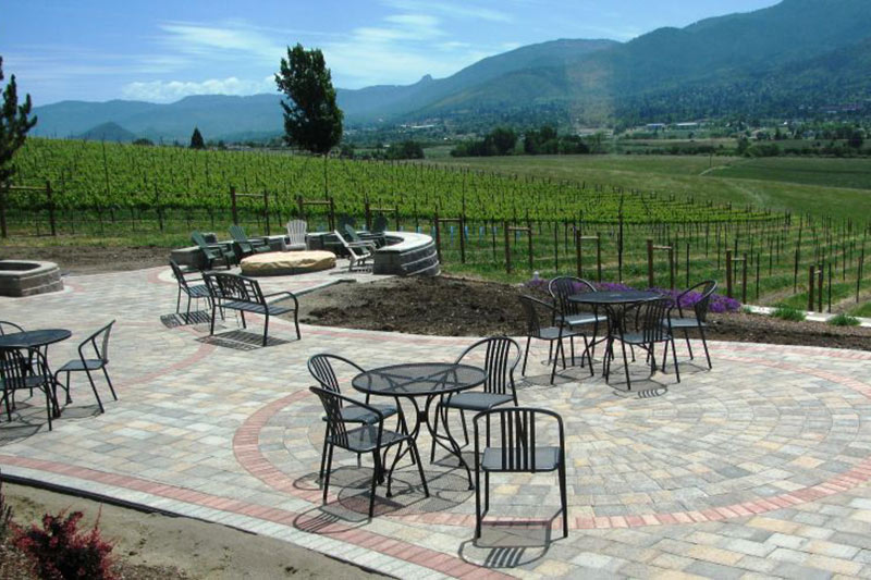 Tasting on the patio at Dana Campbell Vineyards