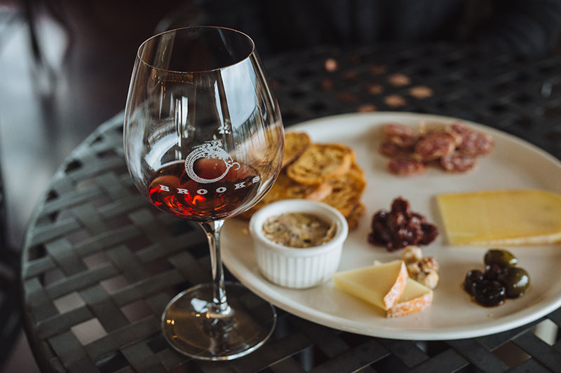 Wine and food pairings at Brooks