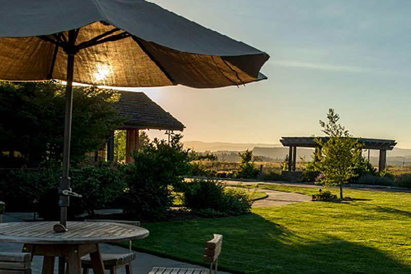 Tasting patio at Colene Clemens