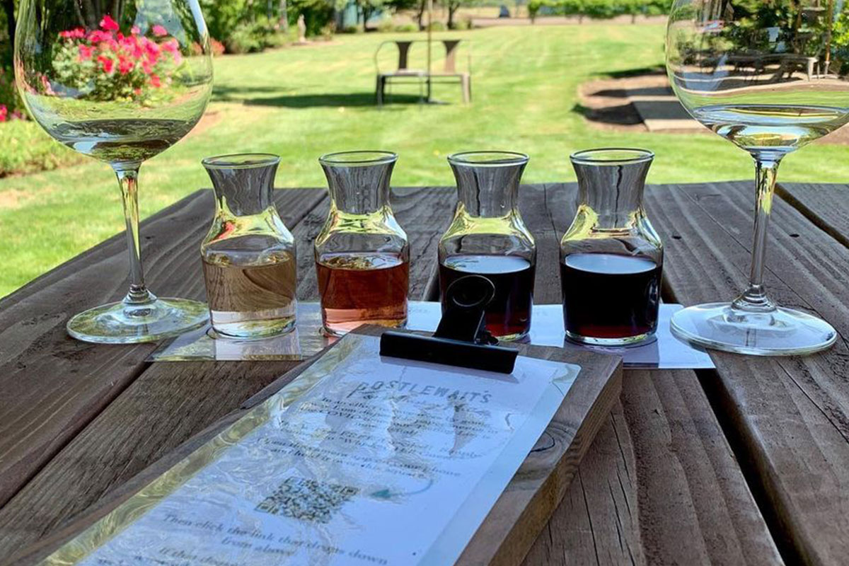 Wine tasting at Whiskey Hill, Postlewait's