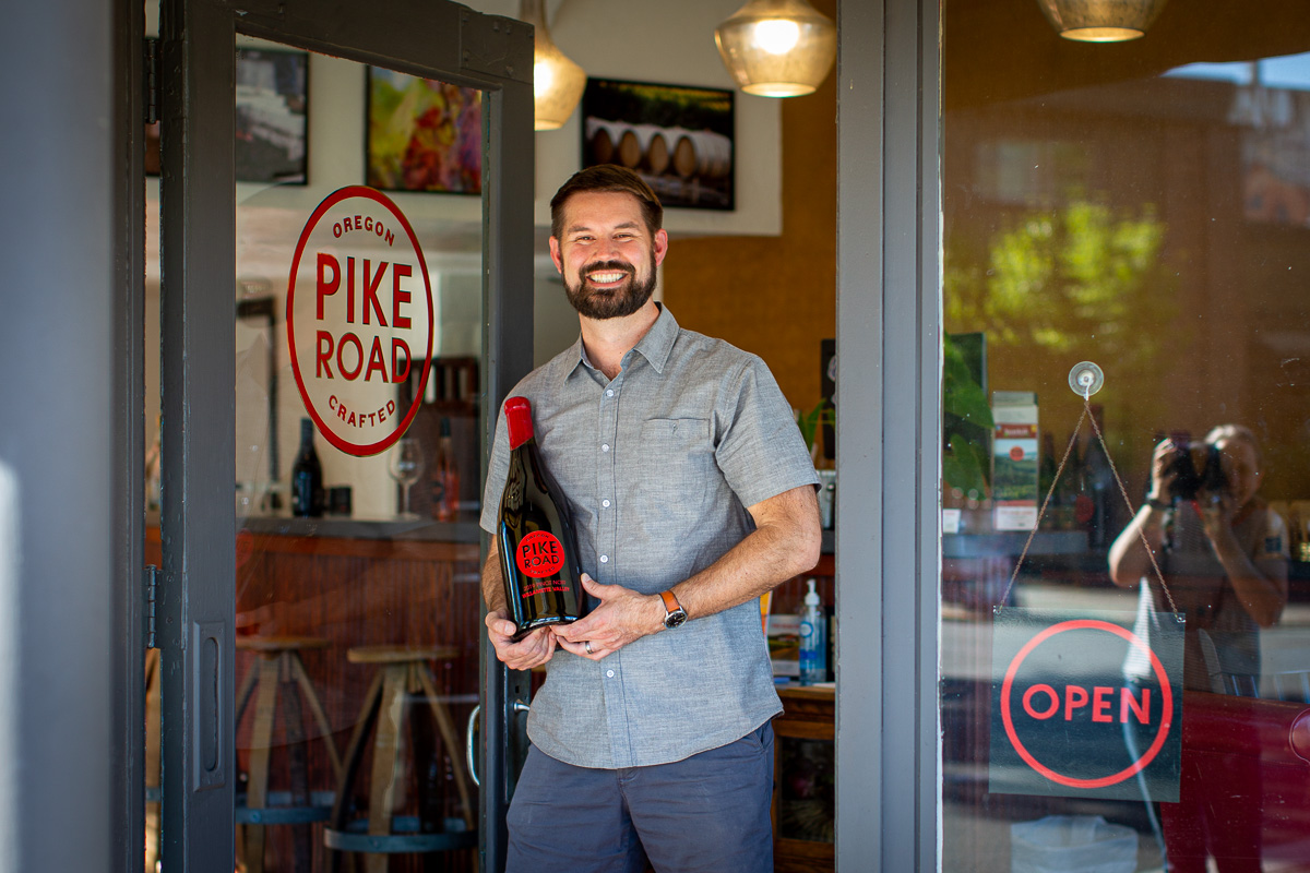 Pike Road tasting room with Dane Campbell welcoming you in